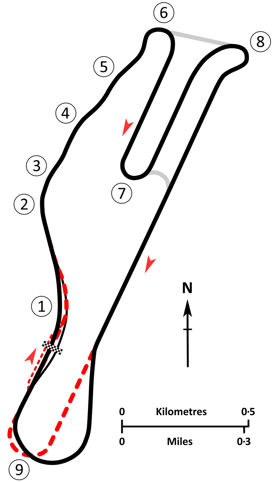 Riverside International Raceway track map