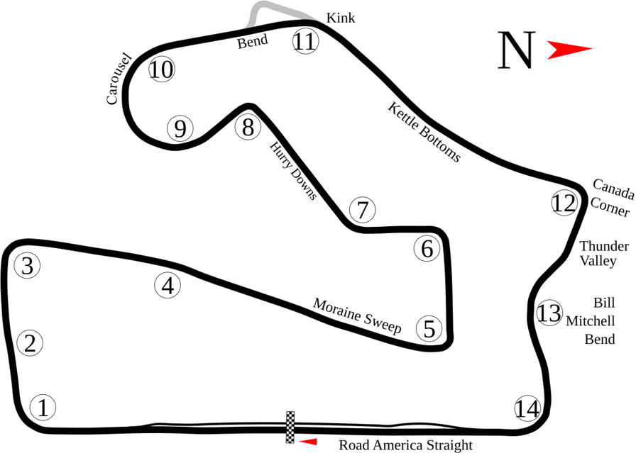 Road America track map