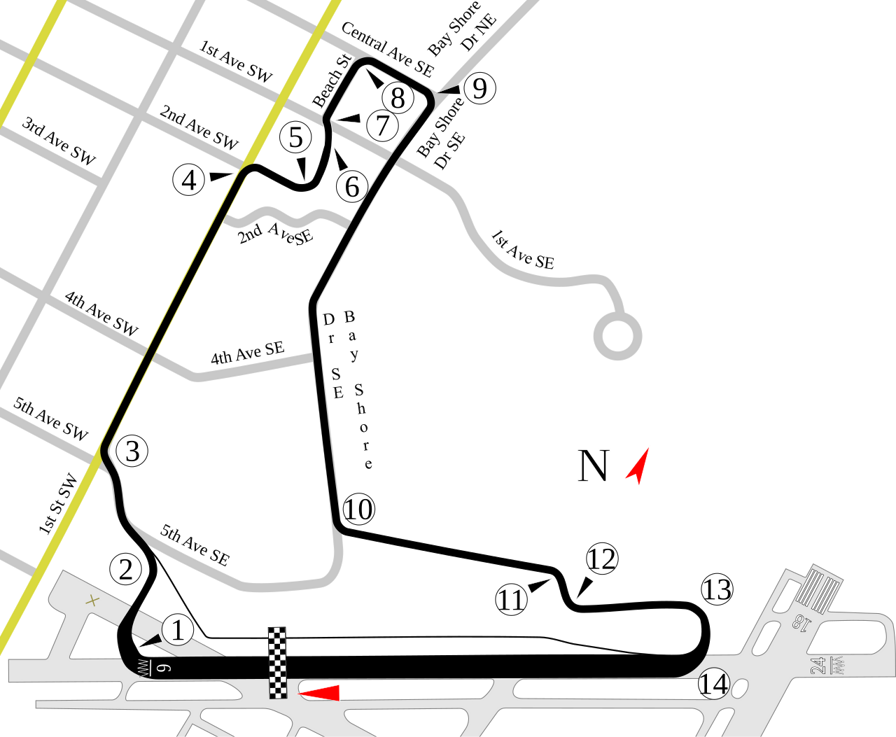 St. Petersburg track map