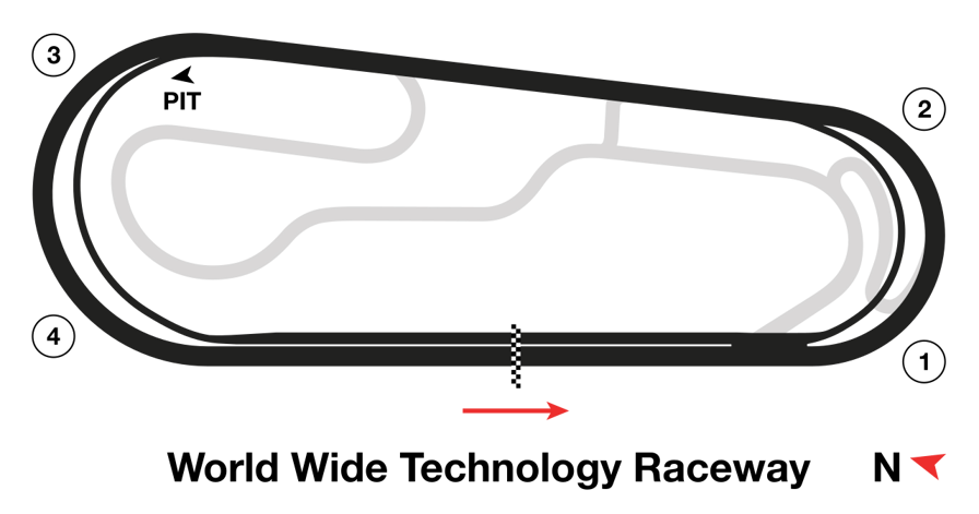 World Wide Technology Raceway track map