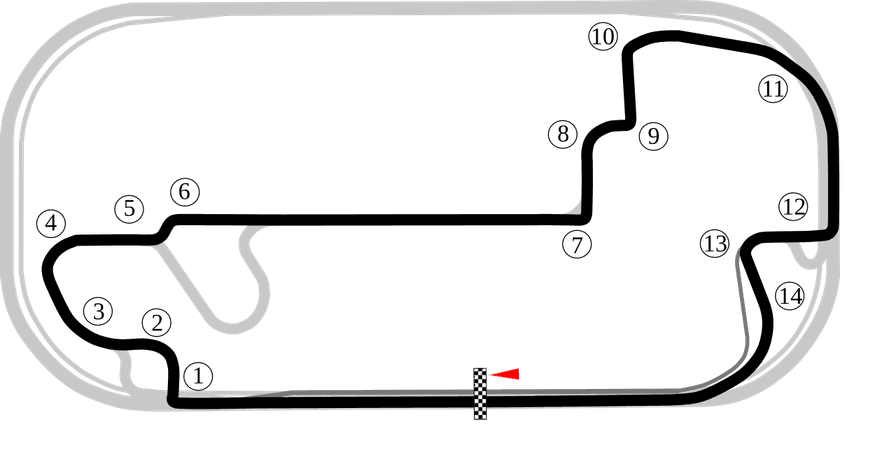 Indianapolis Grand Prix Circuit track map