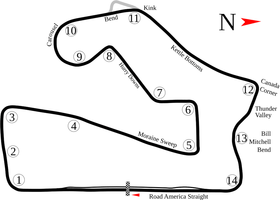 Road America track map
