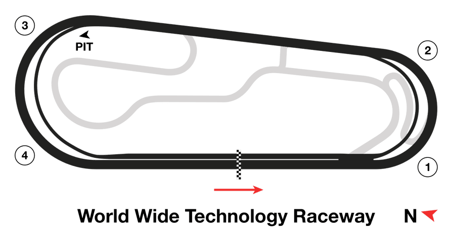 World Wide Technology Raceway track map